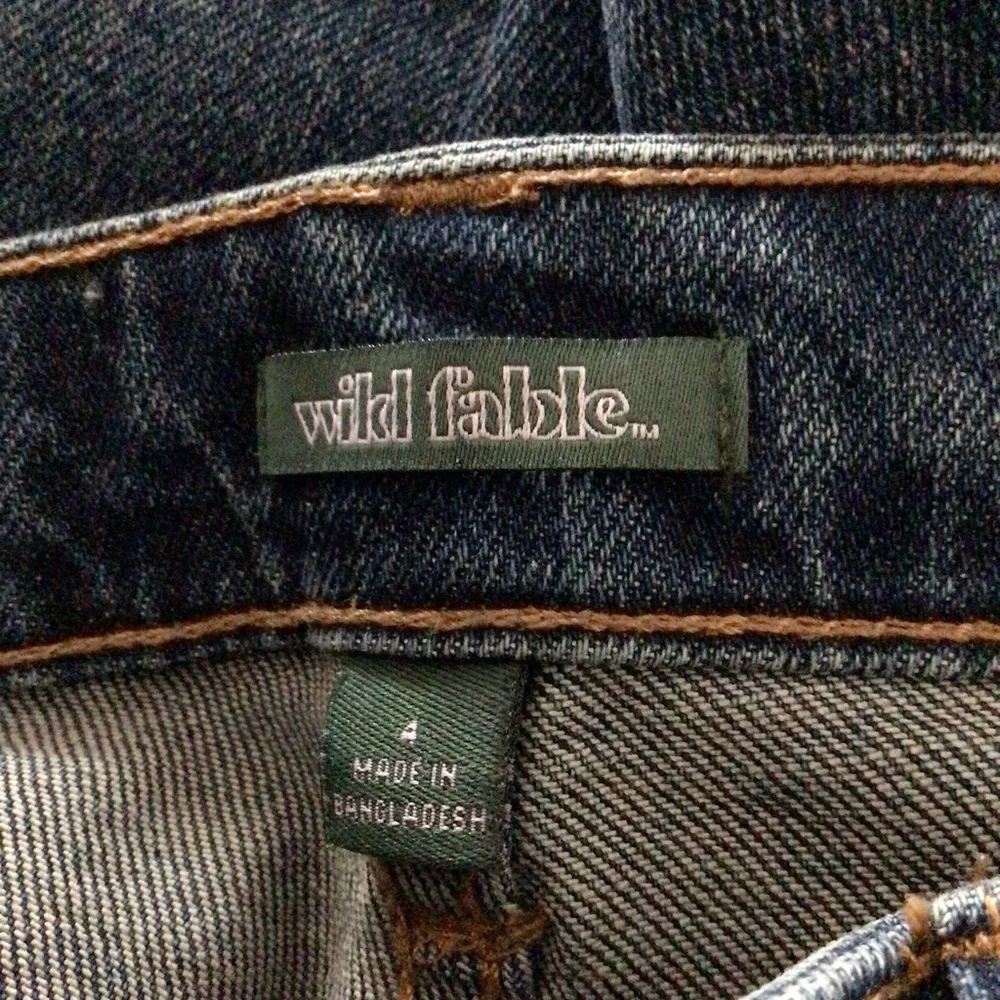 Wild Fable Highest Rise Straight Distressed Destructed Button Fly Jeans 4